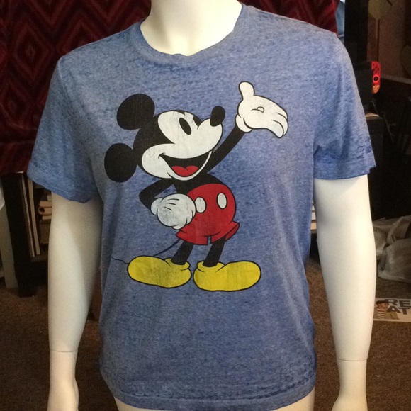 Vintage Mickey Mouse Shirt in Baby Blue - Picture 1 of 8